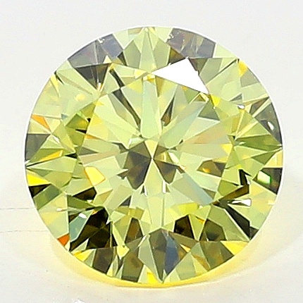 0.42 Carat Fancy Intense   Yellow  BR VVS2 GIA