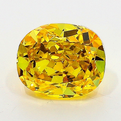 1.00 Carat Fancy Vivid Orangy  Yellow  CU VS2 GIA
