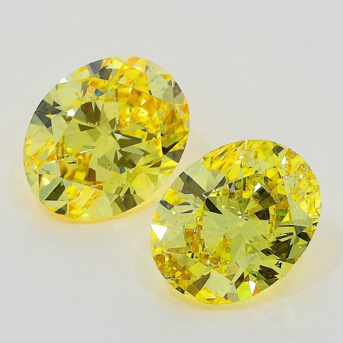 0.72 Carat Fancy Vivid   Yellow  OV SI1 GIA