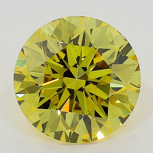 0.5 carat Round Brilliant VS2 Fancy Deep Yellow