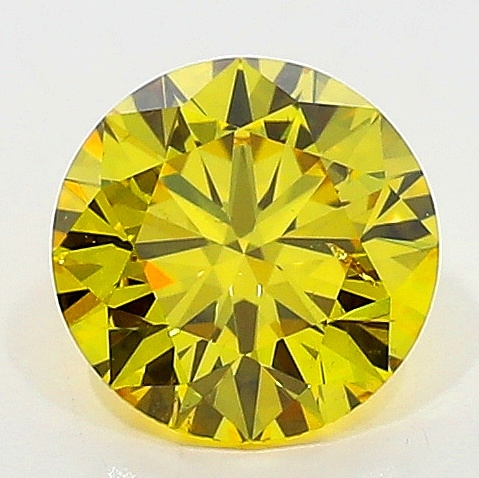 0.51 carat Round Brilliant SI1 Fancy Deep Yellow
