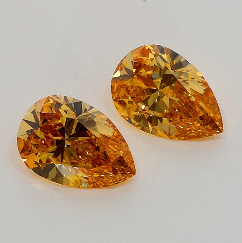 0.19 Carat Fancy Intense   Yellow Orange PS VS2 GIA