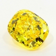 4.22 Carat Fancy Vivid Orangy  Yellow  CU SI1 GIA