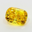 0.77 Carat Fancy Vivid Orangy  Yellow  CU VVS1 GIA