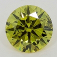 0.51 Carat Fancy Deep Greenish  Yellow  BR  GIA