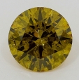 0.74 Carat Fancy Deep Brownish Greenish Yellow  BR  GIA