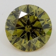 0.72 Carat Fancy Dark Gray-Greenish Yellow BR  GIA