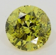 1.01 Carat Fancy Deep Greenish  Yellow  BR  GIA