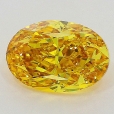 0.50 Carat Fancy Deep Orangy  Yellow  OV VS1 GIA