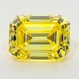 0.39 Carat Fancy Vivid   Yellow  EM SI2 GIA