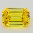 0.44 Carat Fancy Vivid Orangy  Yellow  EM IF GIA