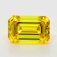 0.46 Carat Fancy Vivid Orangy  Yellow  EM VVS2 GIA