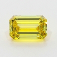 0.48 Carat Fancy Vivid   Yellow  EM VS2 GIA