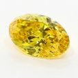 0.55 Carat Fancy Vivid Orangy  Yellow  OV SI1 GIA
