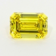 0.58 Carat Fancy Vivid   Yellow  EM SI1 GIA